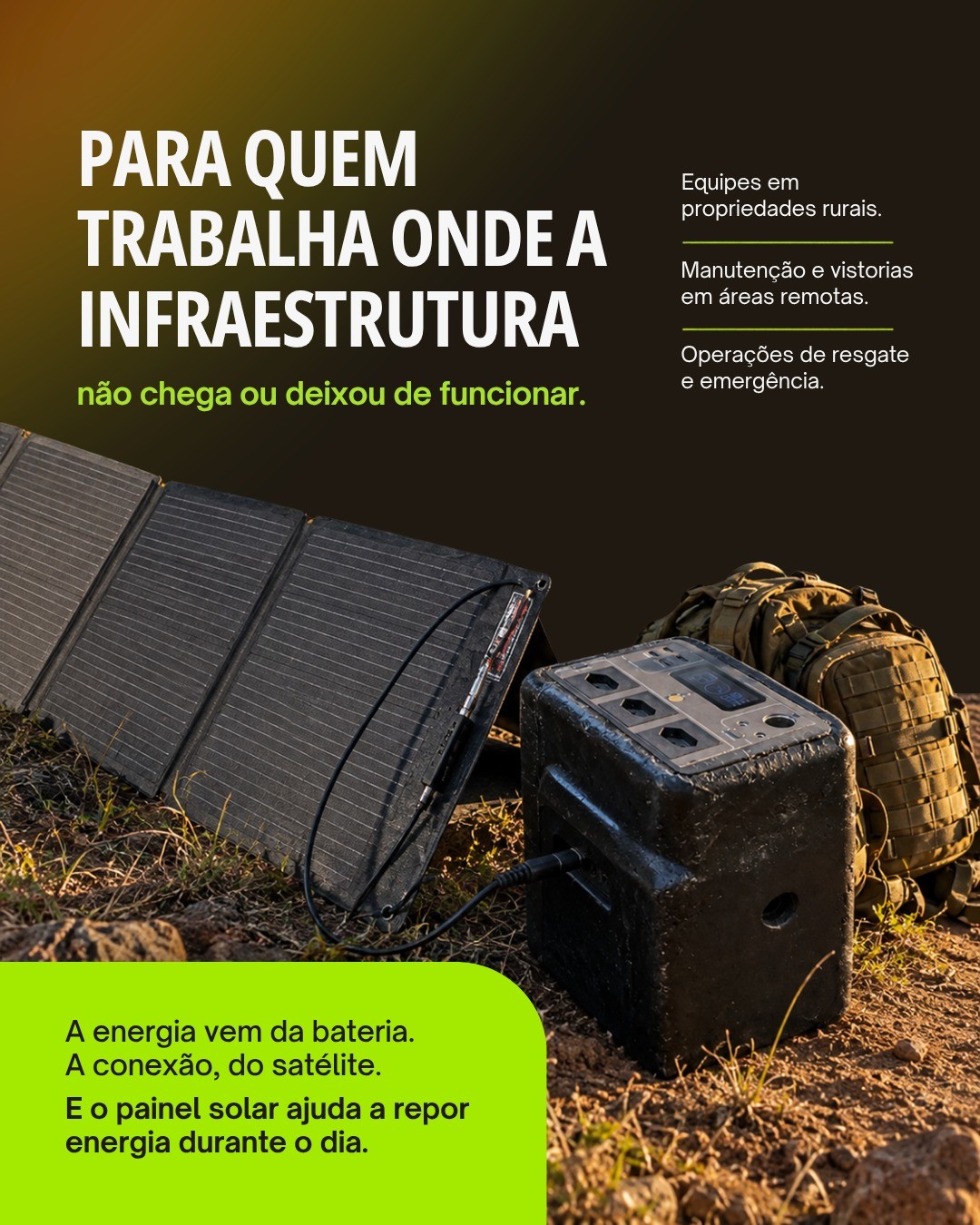 UPEC-750 para operações sem infraestrutura
